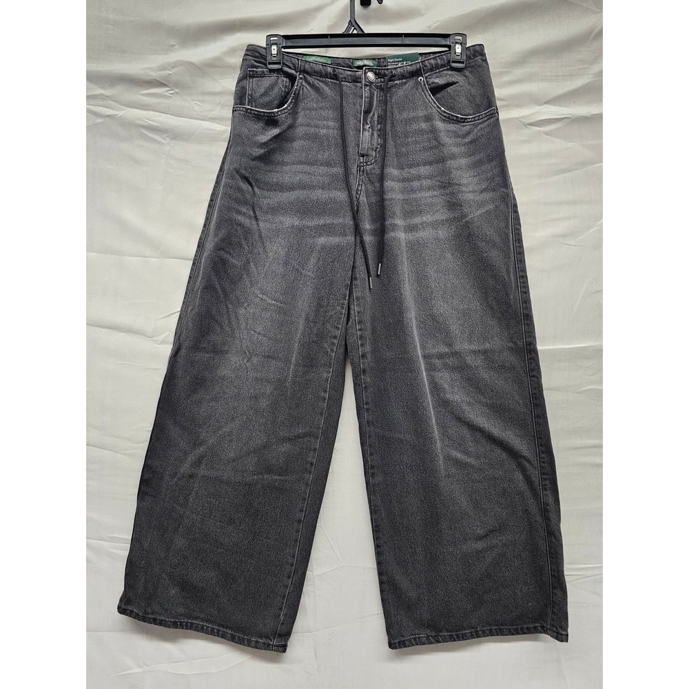 Wild Fable Womens Loose Low-Rise Jeans Black Cotton Blend Casual Size Small